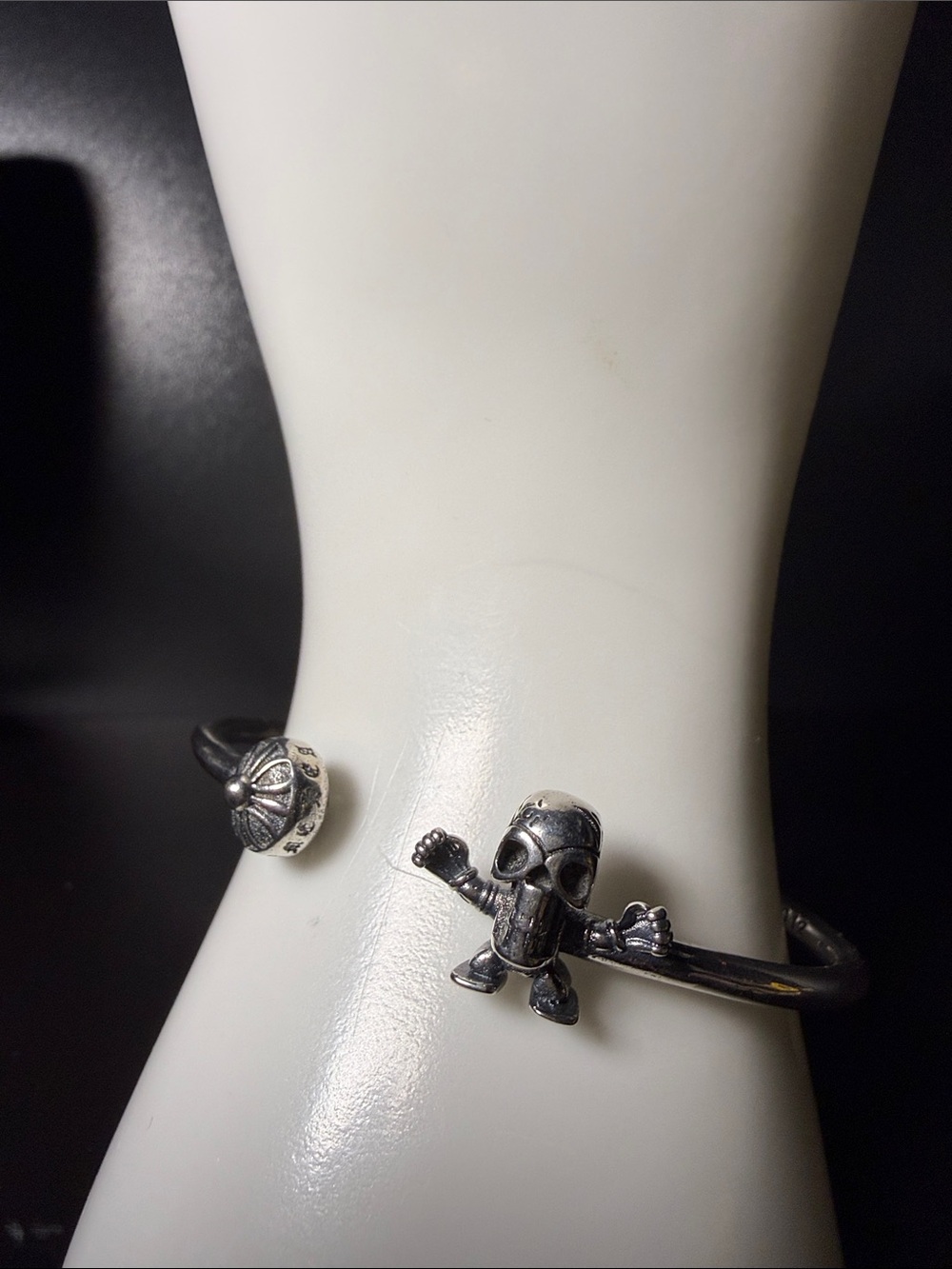 Silver Skull Cuff Bracelet - Men Accessories